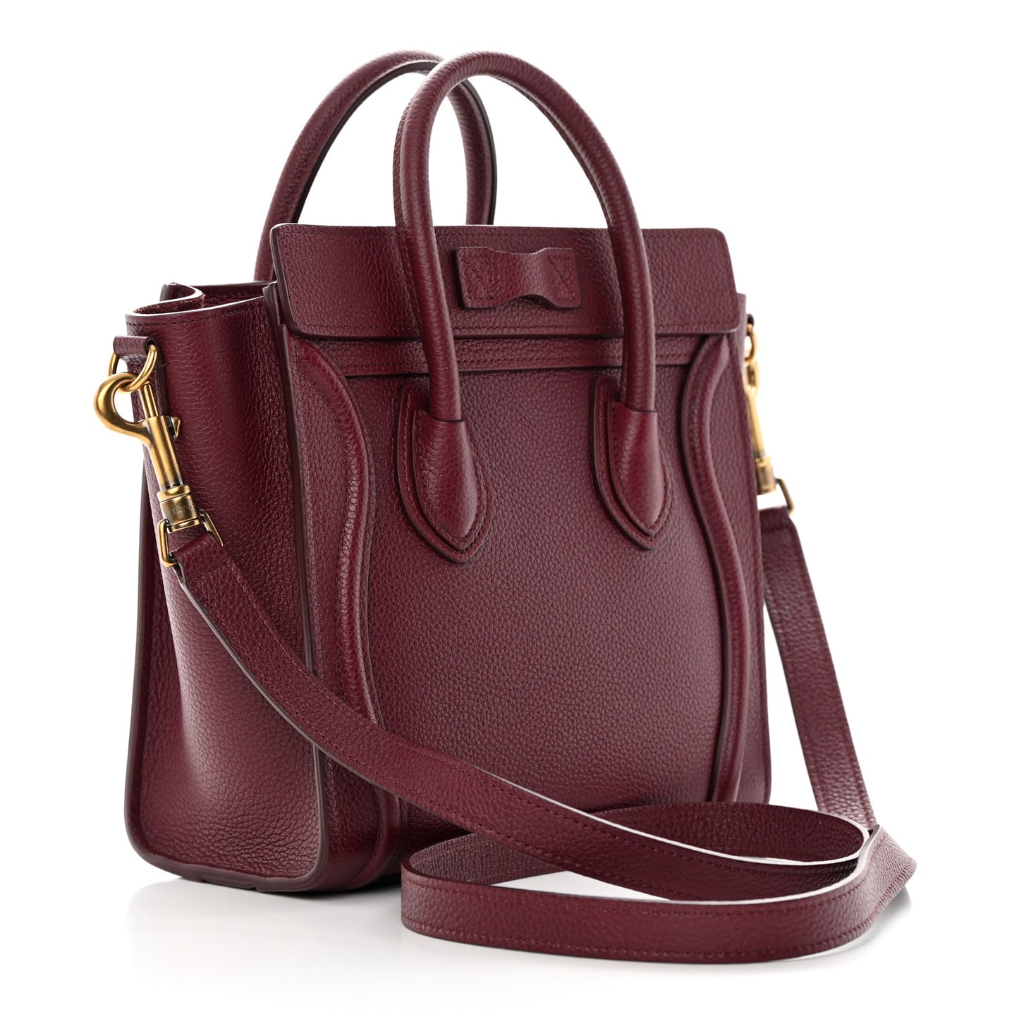 Drummed Calfskin Nano Luggage Acai
