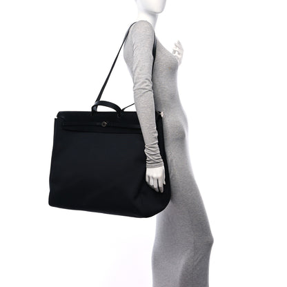 Hermes Toile Vache Hunter Herbag 50 Black 2 of 12