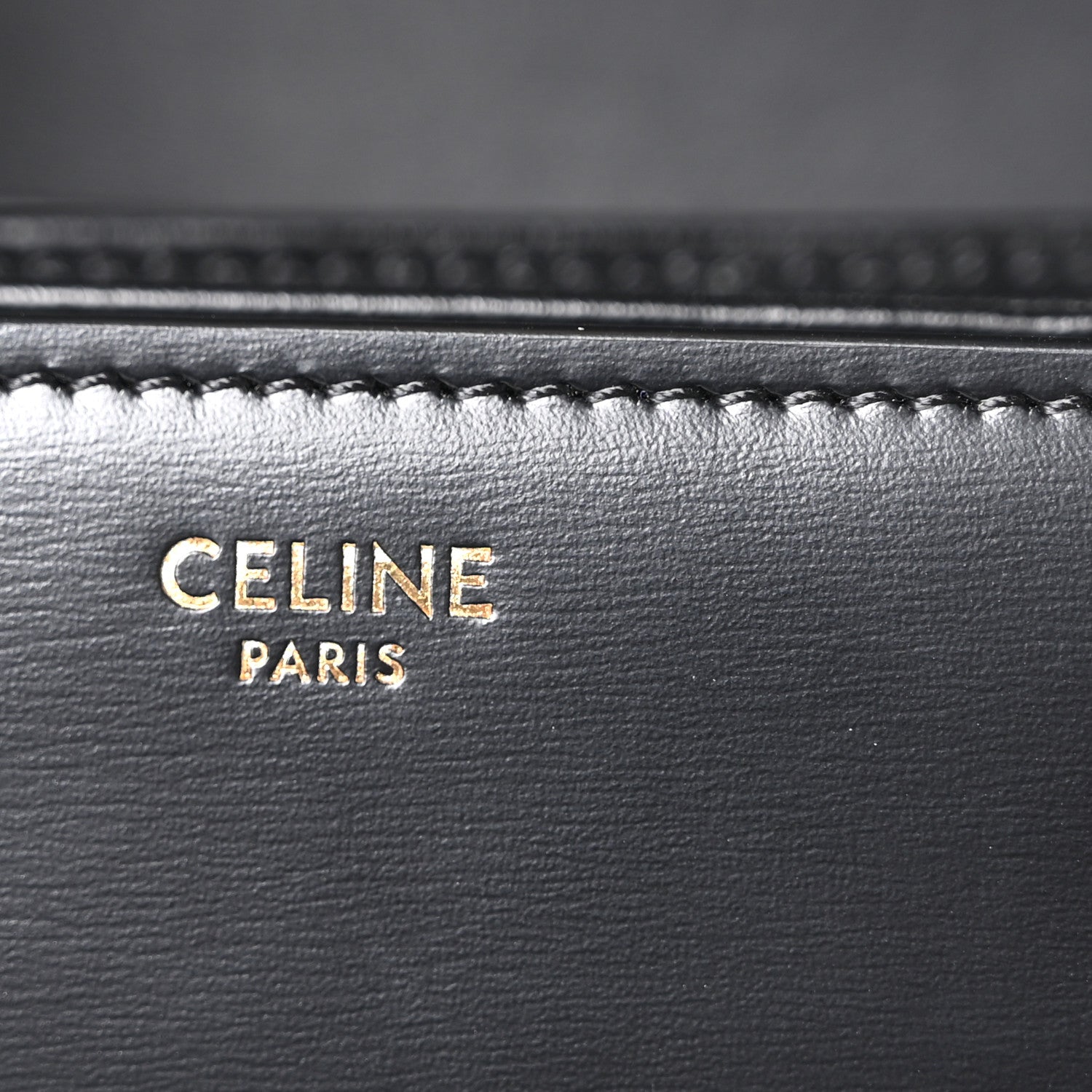 Celine Shiny Calfskin Medium Triomphe Black 6 of 11