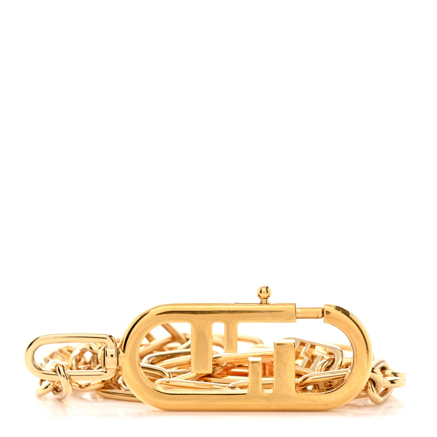 Fendi Metal O'Lock Strap You Gold 1 of 4