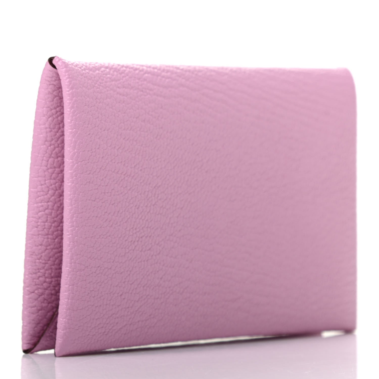 Hermes Chevre Mysore Calvi Card Case Mauve Sylvestre 3 of 7