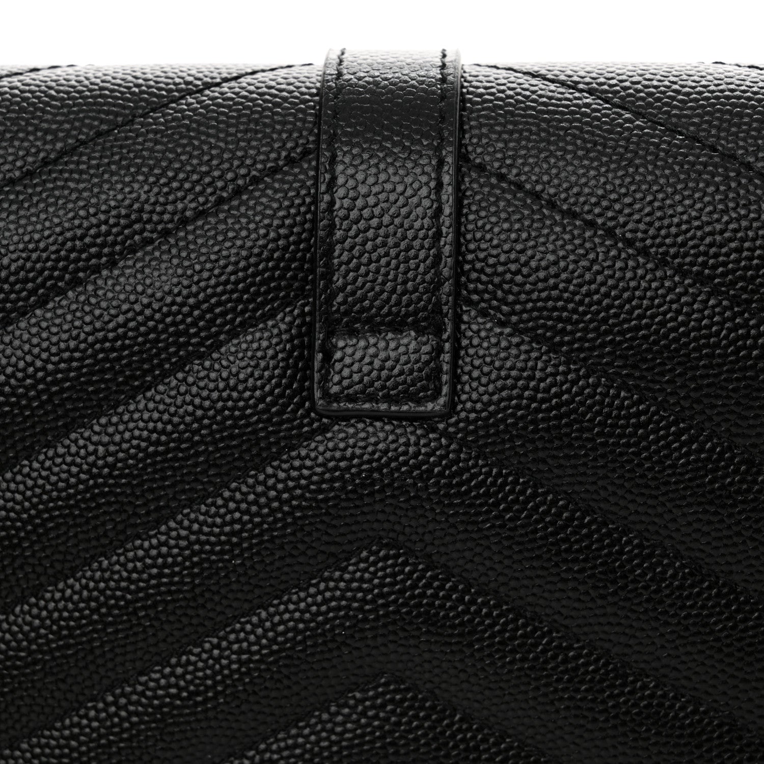 Saint Laurent Grain De Poudre Textured Mixed Matelasse Triquilt Monogram Clutch Black 12 of 15