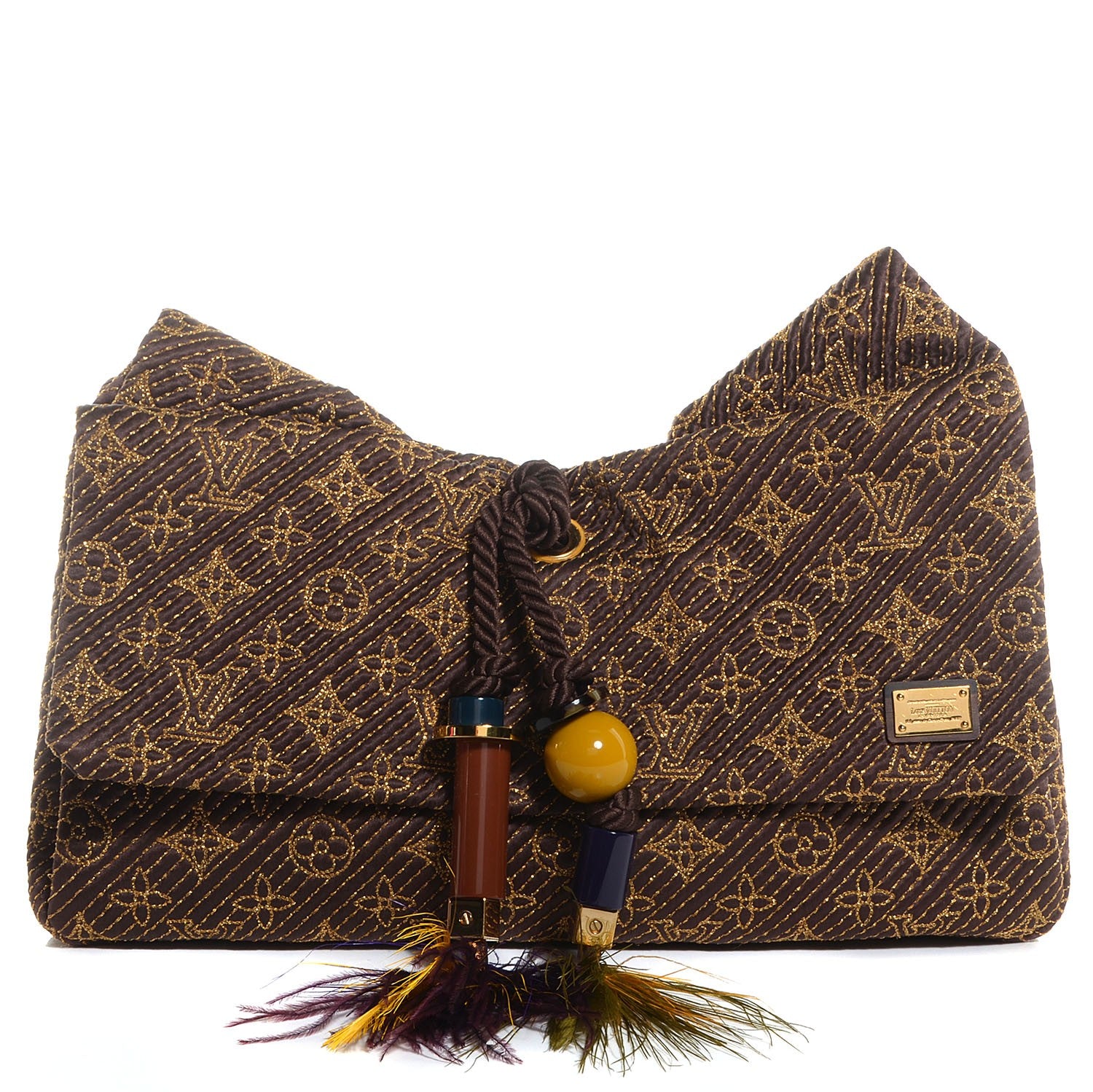 Louis Vuitton Monogram Metisse African Queen Clutch Coconut 1 of 8