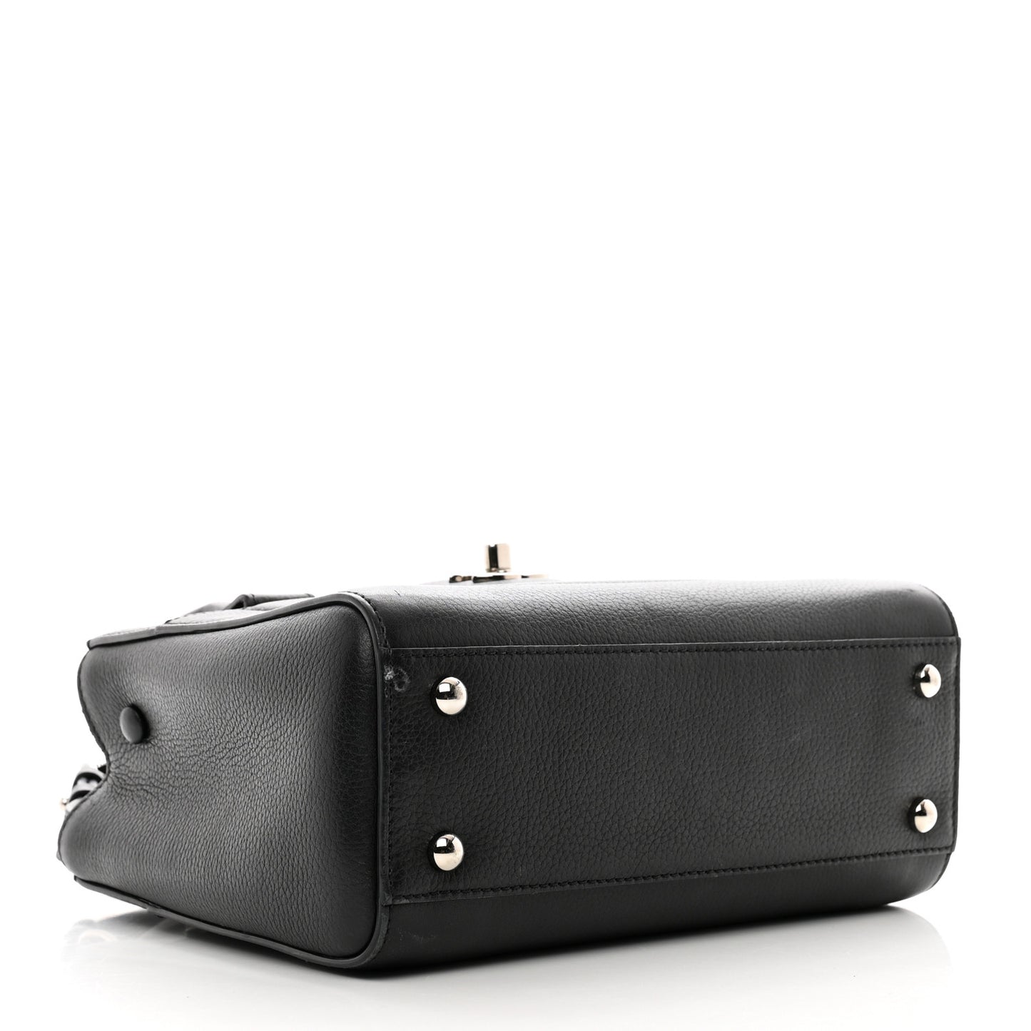 Grained Calfskin Mini Neo Executive Shopper Tote Black