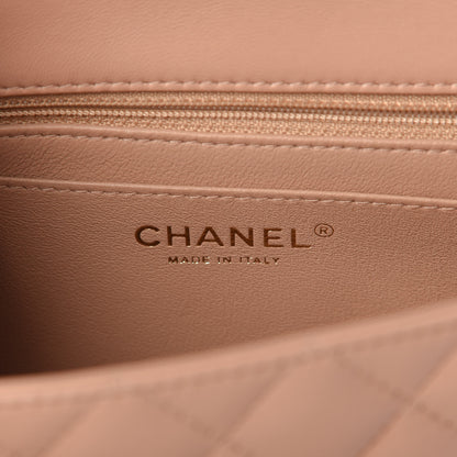 Chanel Lambskin Quilted Mini Rectangular Flap Beige 6 of 11