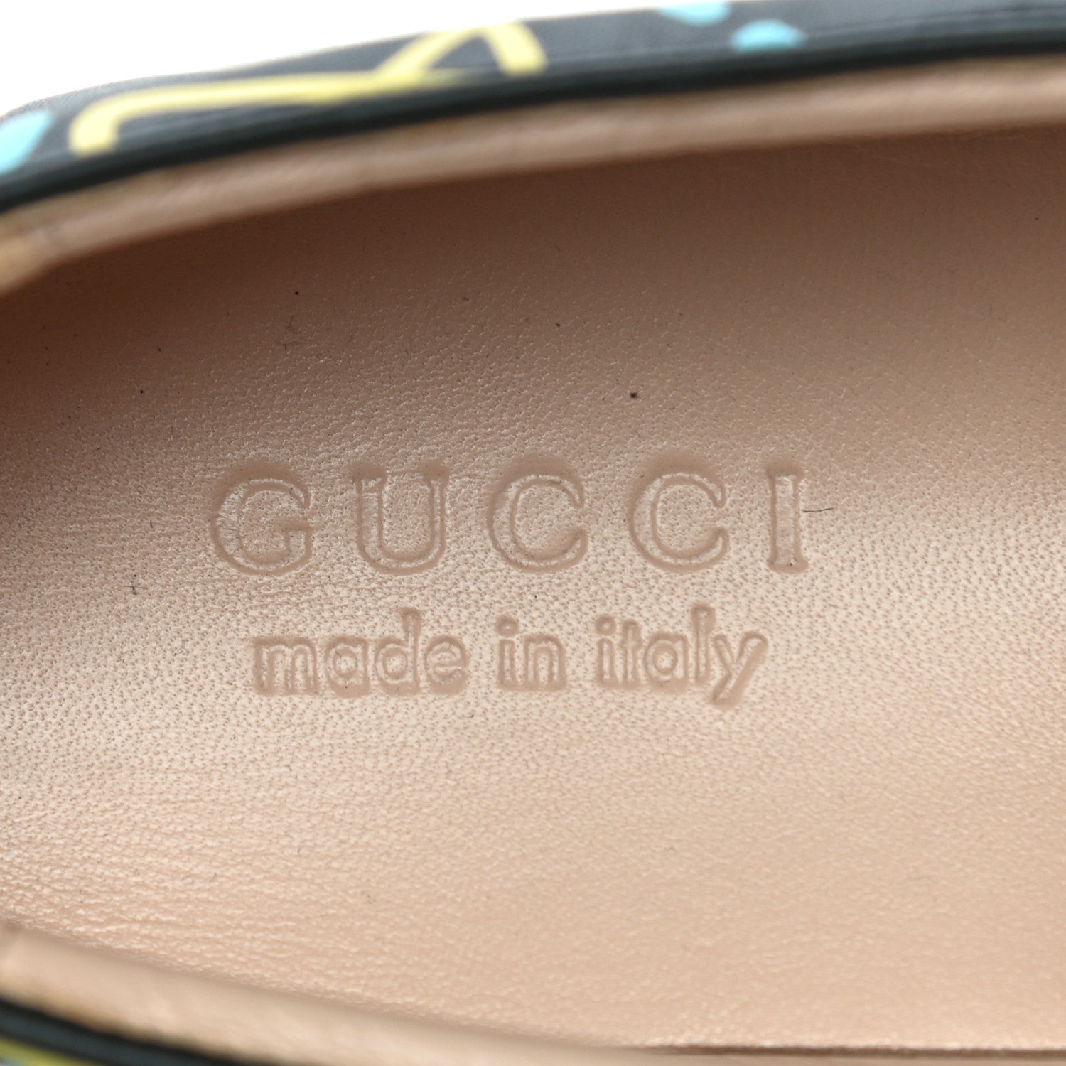 Gucci Calfskin GucciGhost Print Mens Dublin Slip On Sneakers 8 Black New Acquamarine 8 of 10