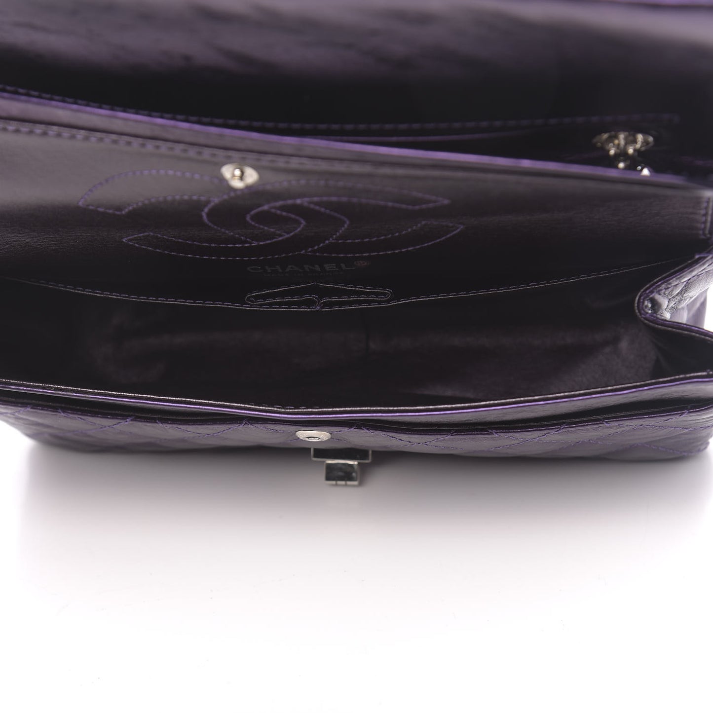 Metallic Calfskin Quilted 2.55 Reissue 226 Flap Violet