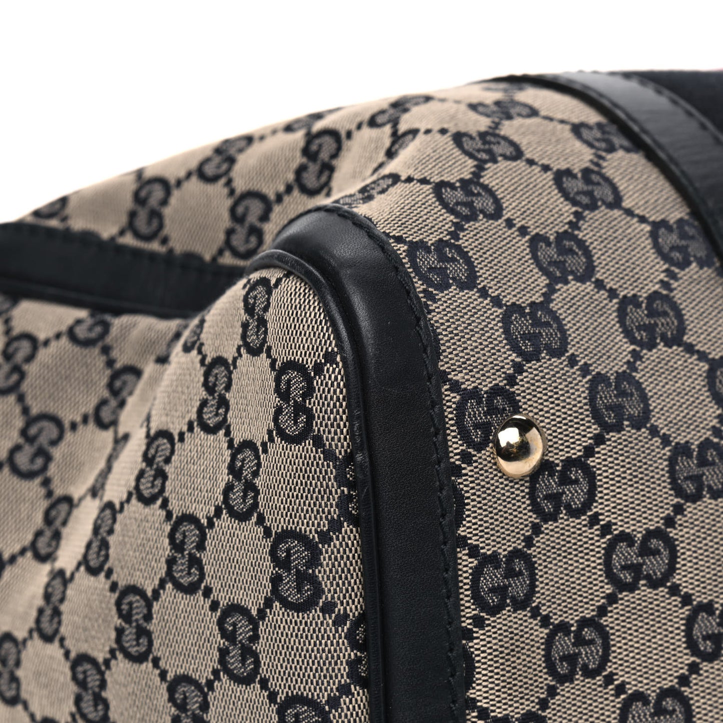 Monogram Selleria Calfskin Vintage Web Medium Boston Beige Blue