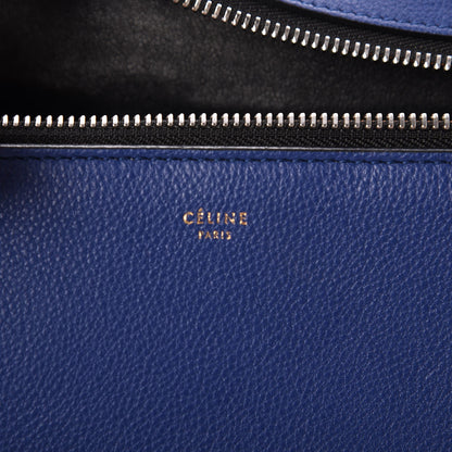 Celine Drummed Calfskin Small Edge Shoulder Bag Indigo 6 of 7