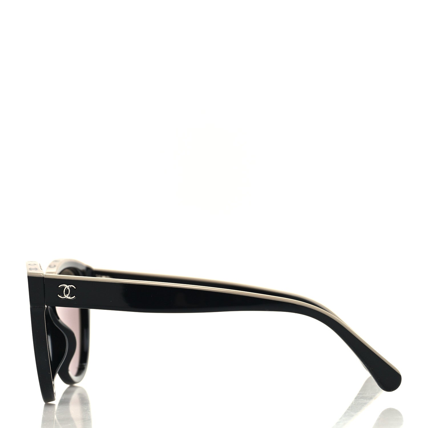 Chanel Acetate CC Butterfly Sunglasses 5414-A Black Beige 3 of 8