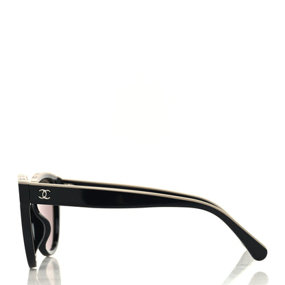 Chanel Acetate CC Butterfly Sunglasses 5414-A Black Beige 3 of 8