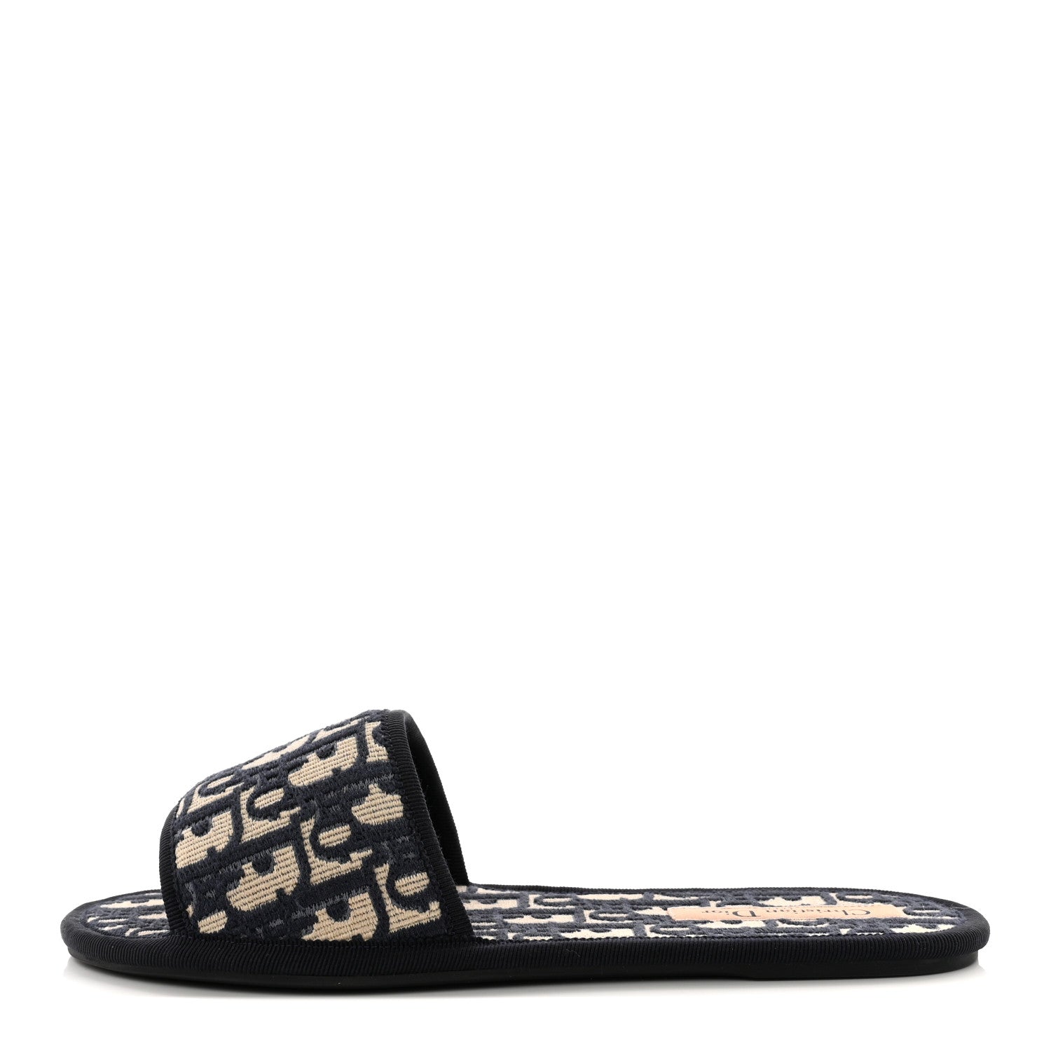 Christian Dior Velvet Oblique Chez Moi Sandal 38.5 Deep Blue 1 of 8