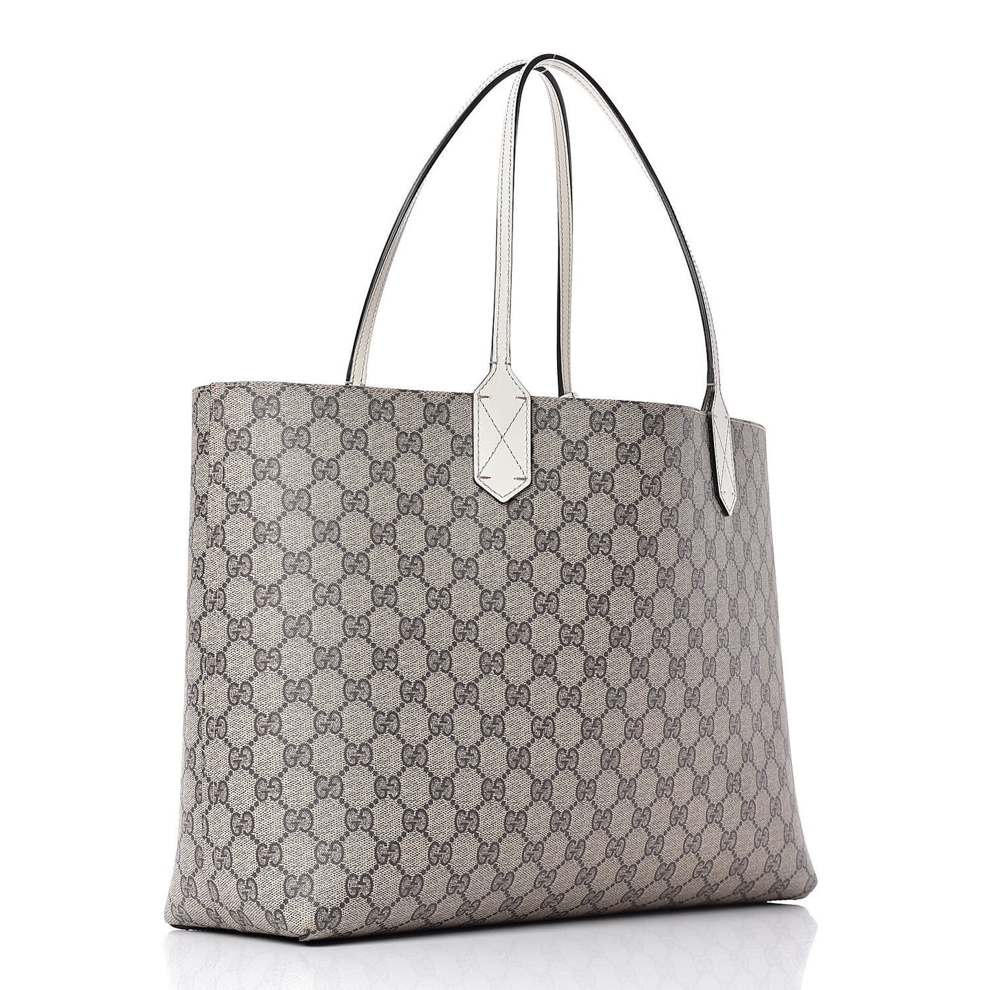 GG Supreme Monogram Medium Reversible Tote Beige White