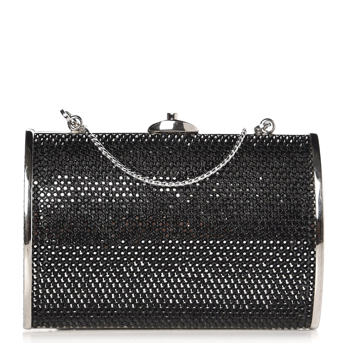 Swarovski Crystal Minaudiere Clutch Black