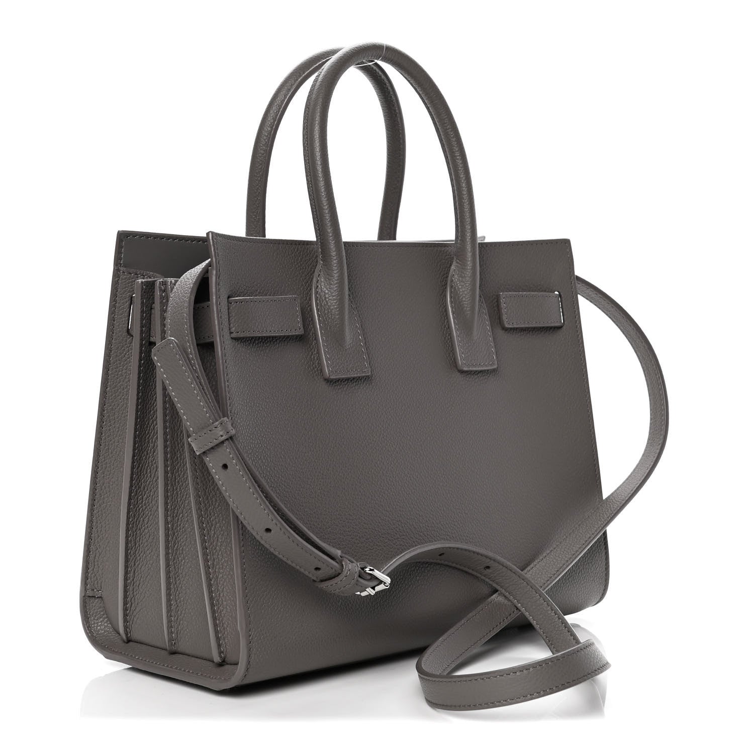 Saint Laurent Grained Calfskin Baby Sac De Jour Fog 4 of 6