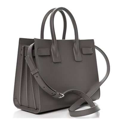 Saint Laurent Grained Calfskin Baby Sac De Jour Fog 4 of 6