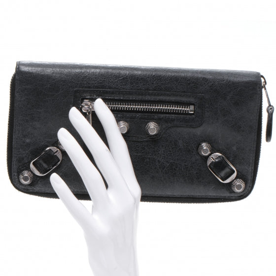 Balenciaga Agneau Compagnon Wallet GSH Anthracite 2 of 7
