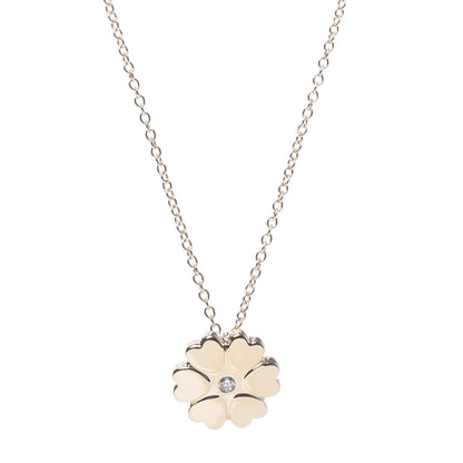 Tiffany 18K Yellow Gold Diamond Paloma Picasso Flower Heart Pendant Necklace 3 of 7