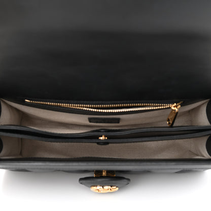 Gucci Calfskin GG Matelasse Small Flap Shoulder Bag Black Natural 5 of 10