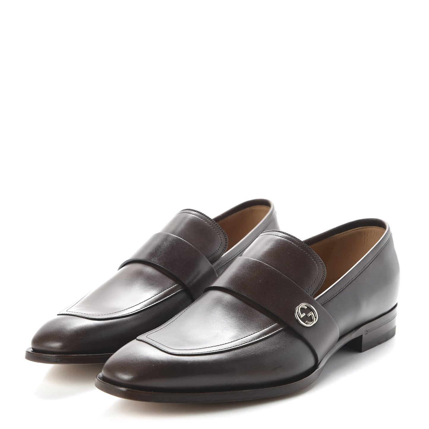 Spirit Calfskin Mens Broadwick Loafers 9 Cocoa