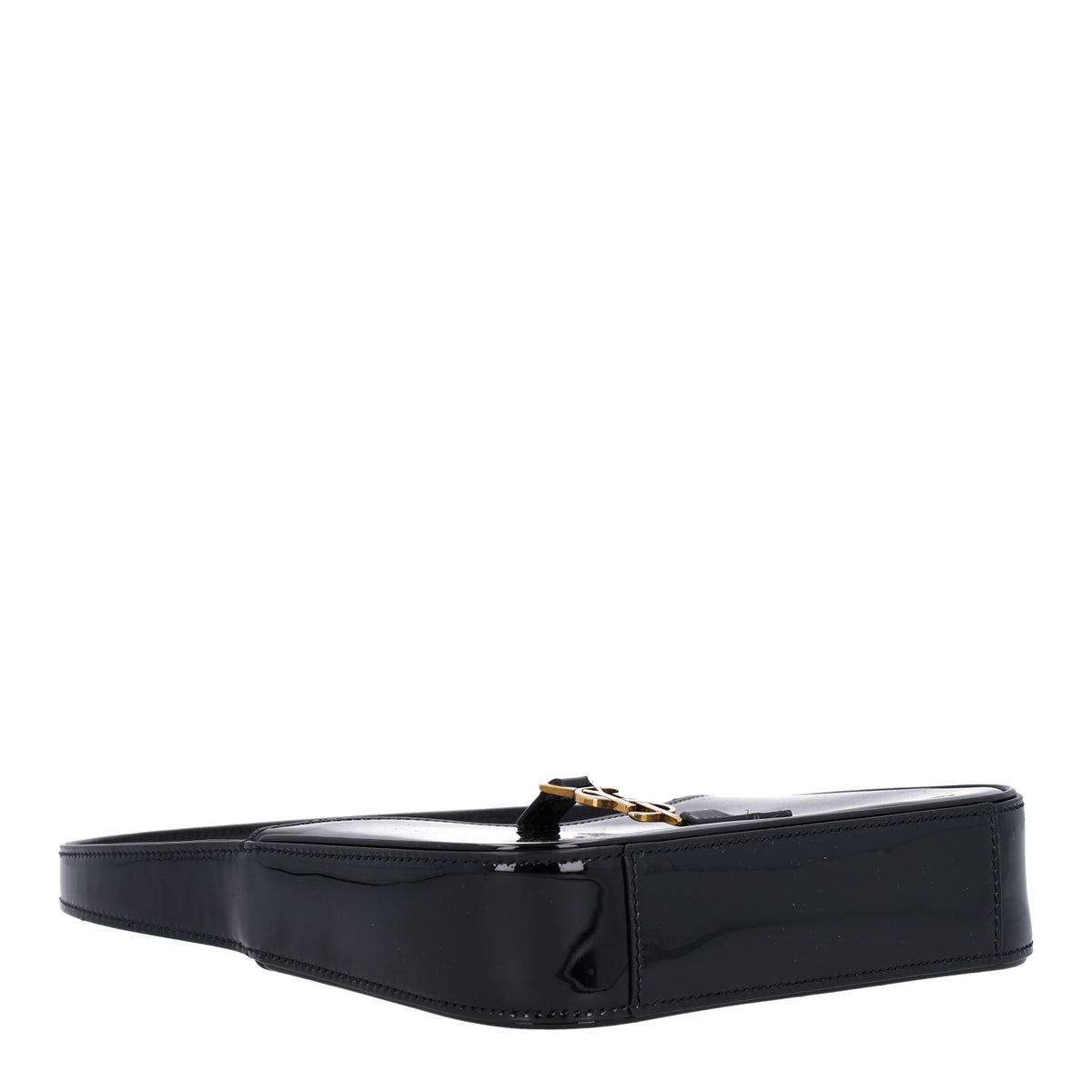 Saint Laurent Patent Calfskin Le 5 A 7 Mini Hobo Black 4 of 10