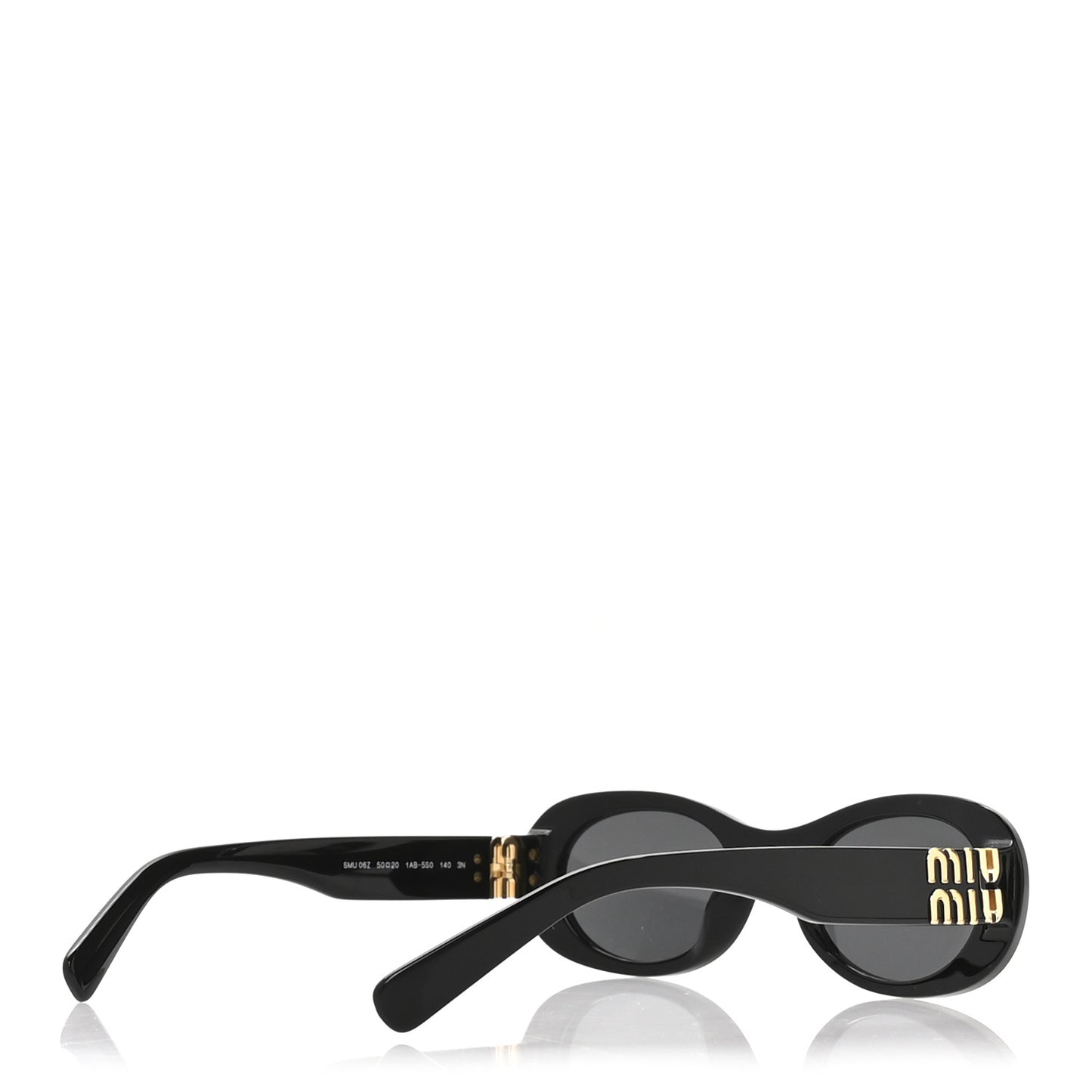 Acetate Oval Sunglasses SMU 06Z Black