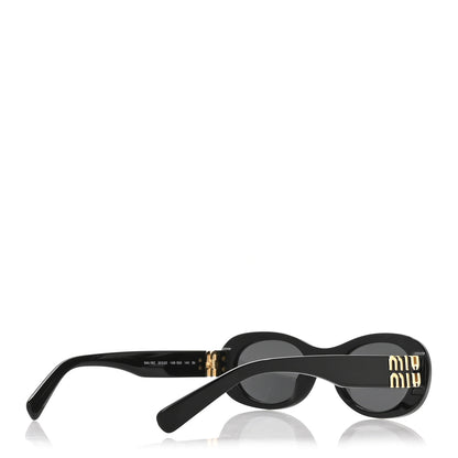 Miu Miu Acetate Oval Sunglasses SMU 06Z Black 4 of 8