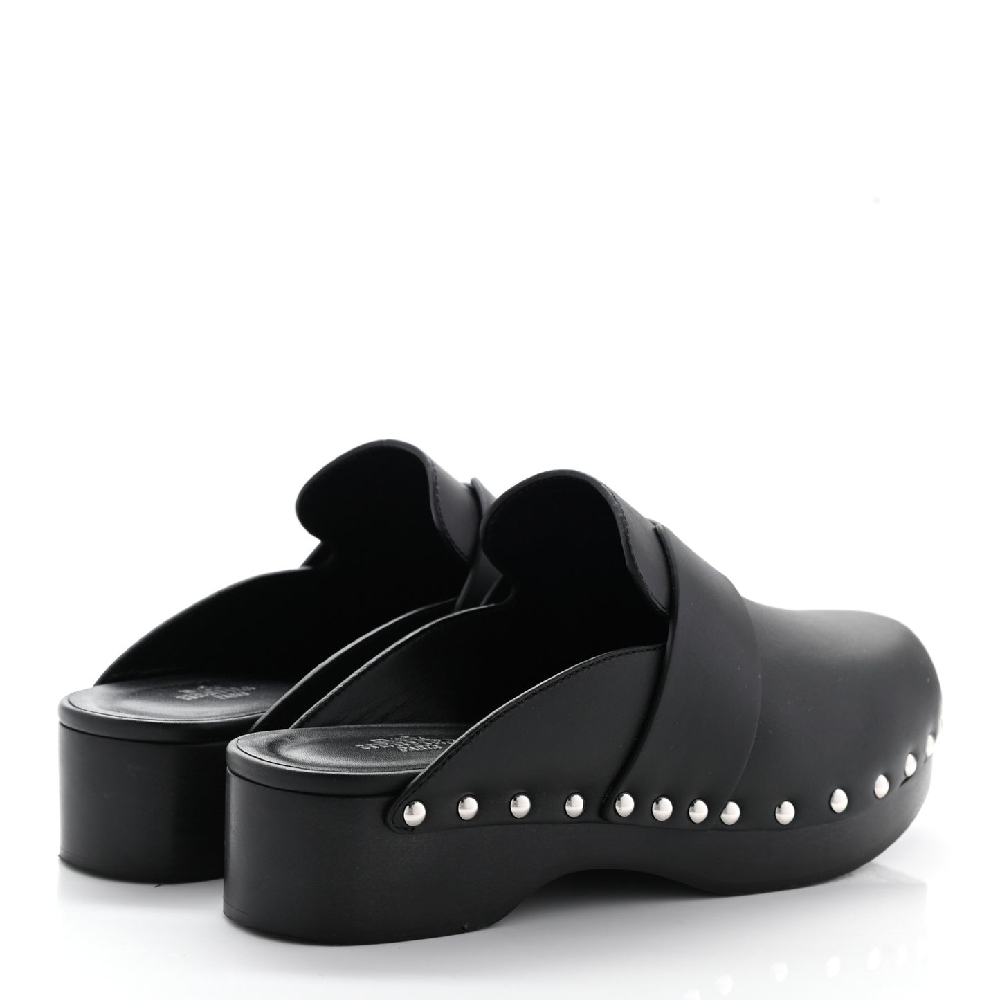 Calfskin Calya Mules 36 Black