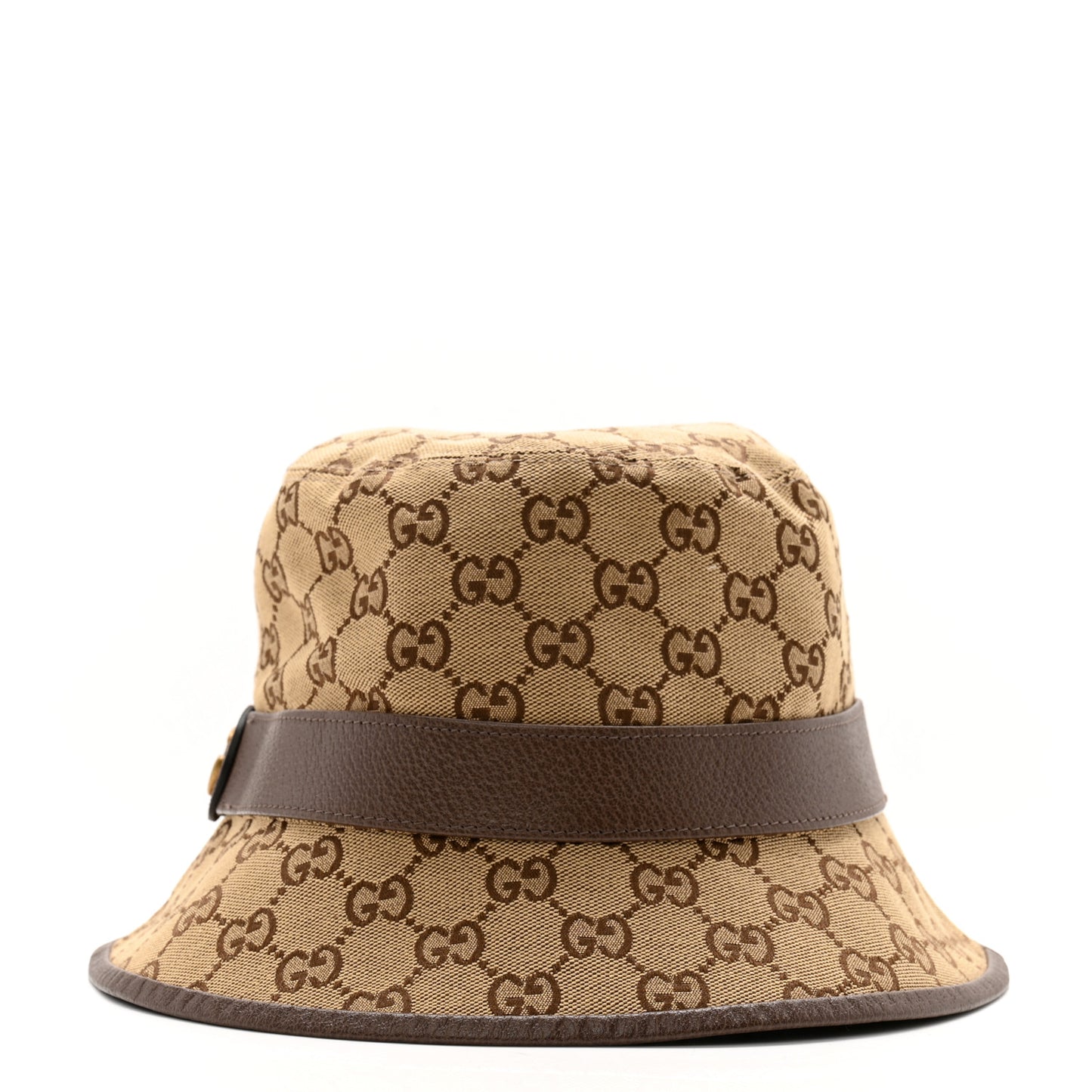 Monogram Textured Dollar Calfskin GG Jago Bucket Hat XL Cacao Beige