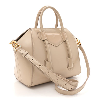 Givenchy Box Calfskin Mini Lock Antigona Shoulder Bag Natural Beige 3 of 16