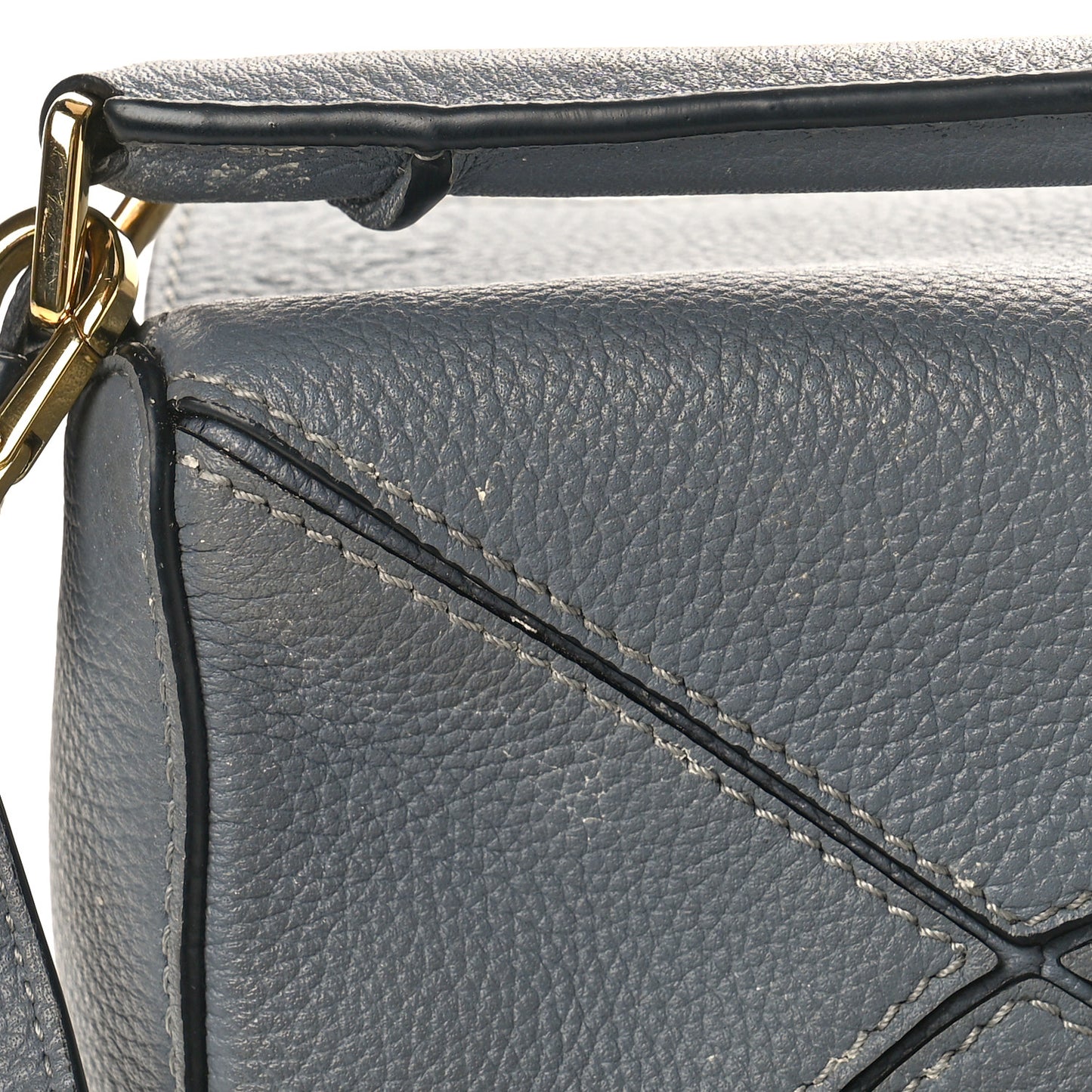 Soft Grained Calfskin Mini Puzzle Bag Gunmetal