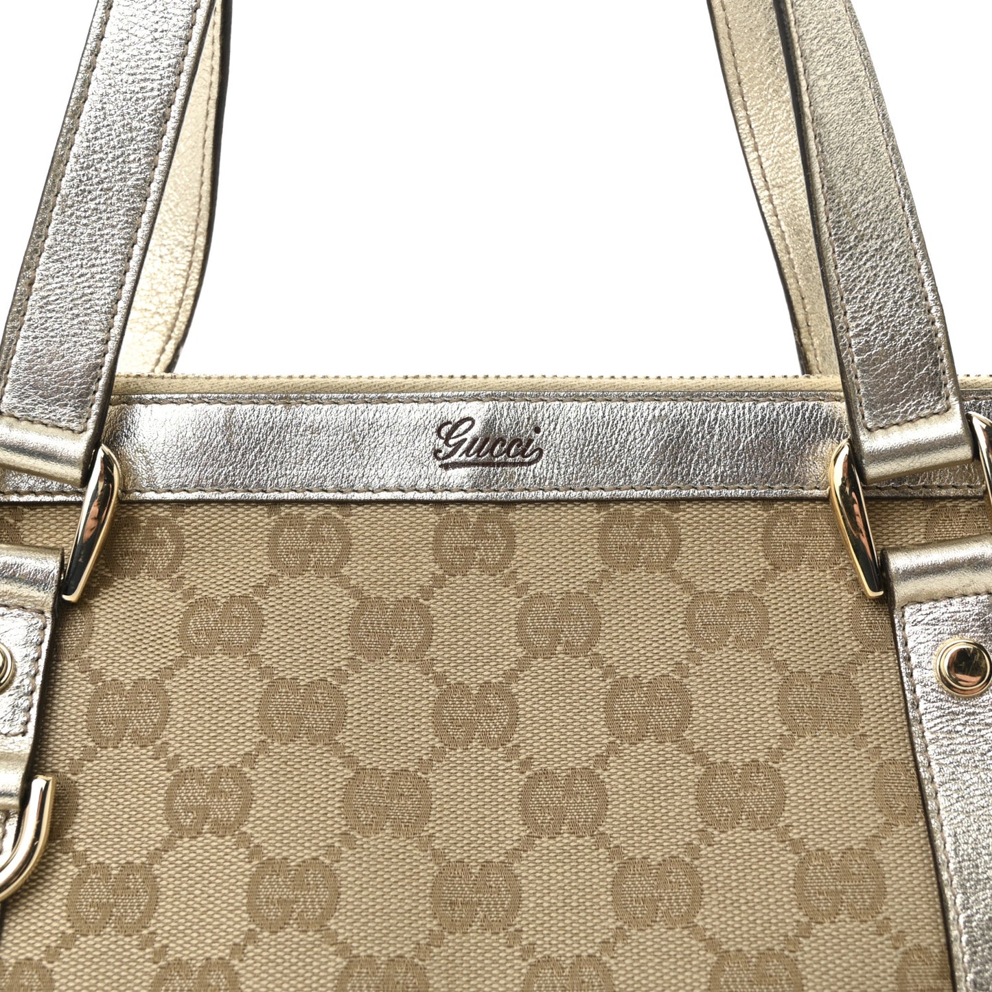 Monogram Medium Abbey Tote Gold