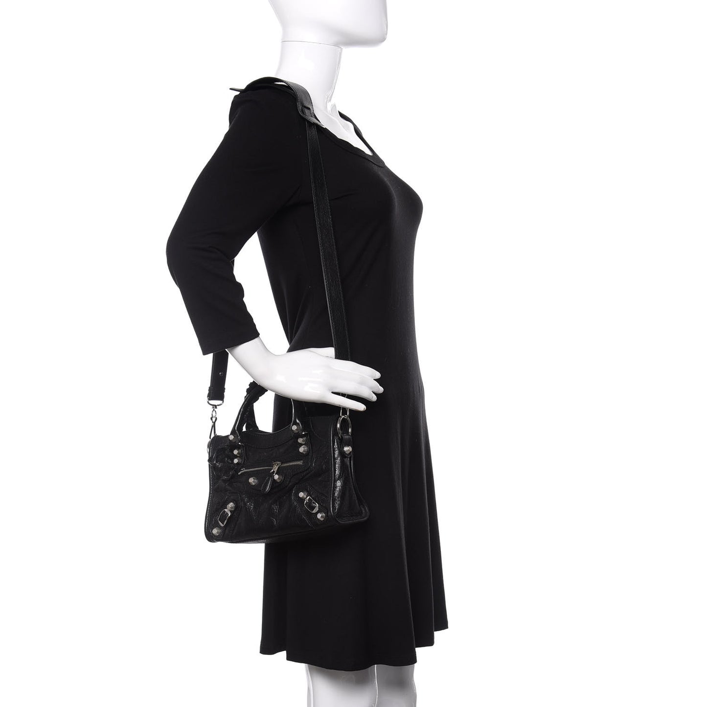 Agneau Giant 12 Silver Hardware Mini City Black