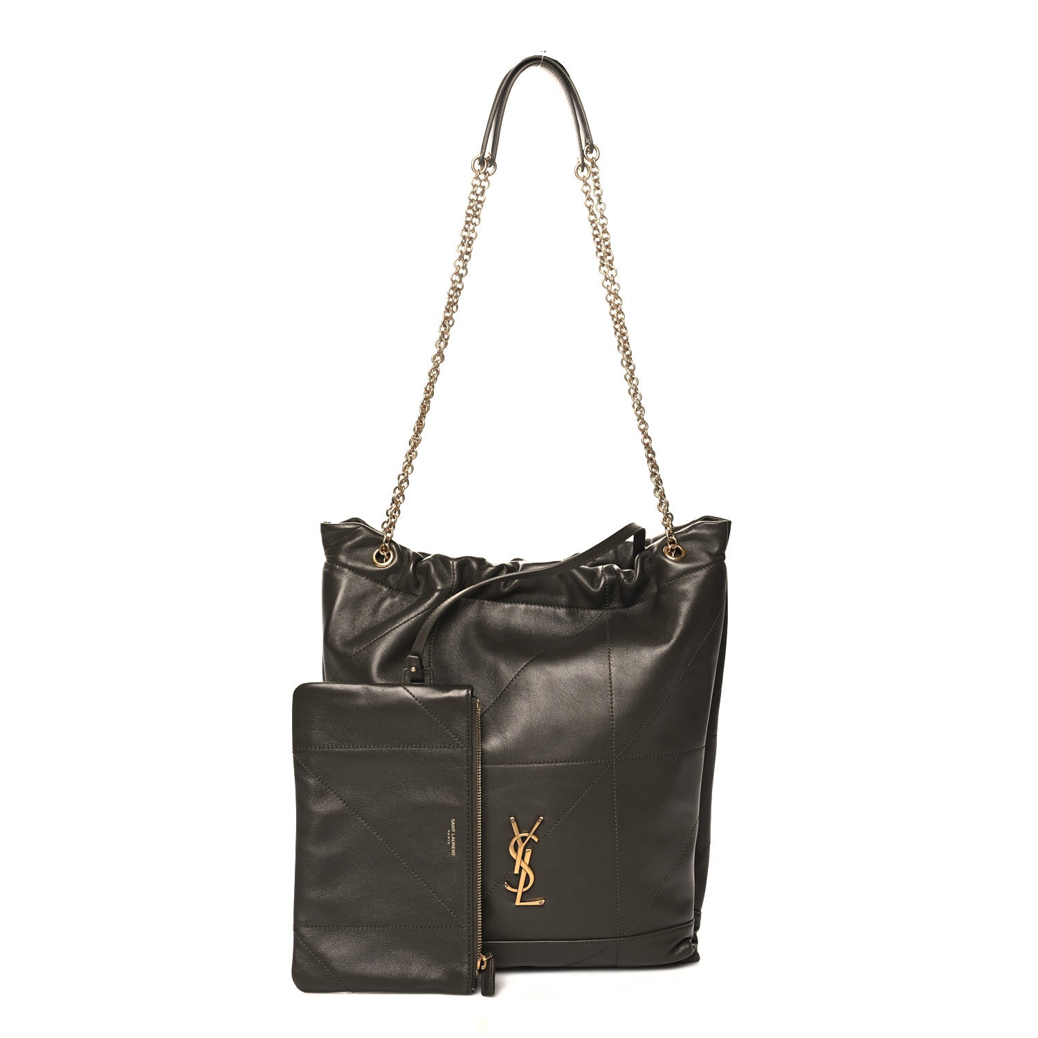 Saint Laurent Lambskin Matelasse Monogram Medium Jamie 4.3 Pochon Light Musk 3 of 11