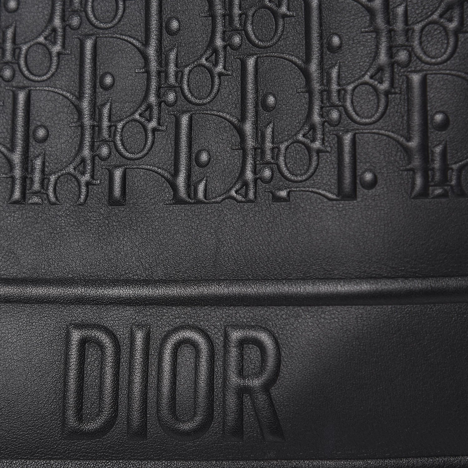 Christian Dior Oblique Calfskin Embossed Book Tote Black 11 of 13