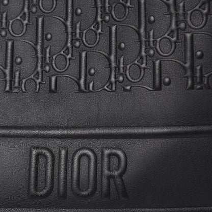 Christian Dior Oblique Calfskin Embossed Book Tote Black 11 of 13