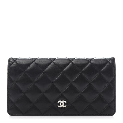 Chanel Lambskin Quilted Yen Wallet Black 1 of 13