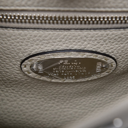 Fendi Cuoio Romano Selleria Elaphe Lace Up Medium Peekaboo Iconic Satchel Latte Taupe 7 of 8