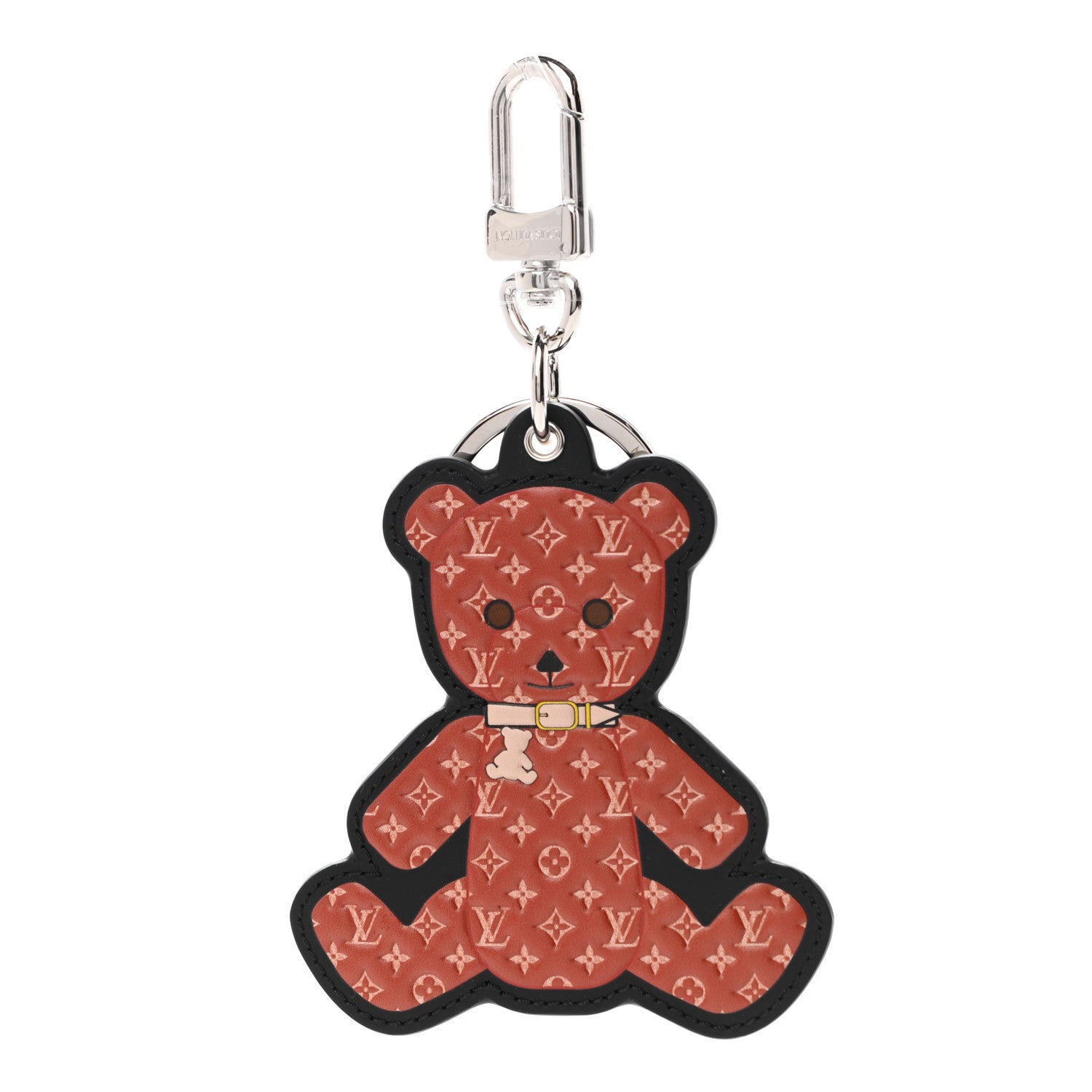 Louis Vuitton Monogram Teddy Bear Bag Charm Key Holder Brown 1 of 3