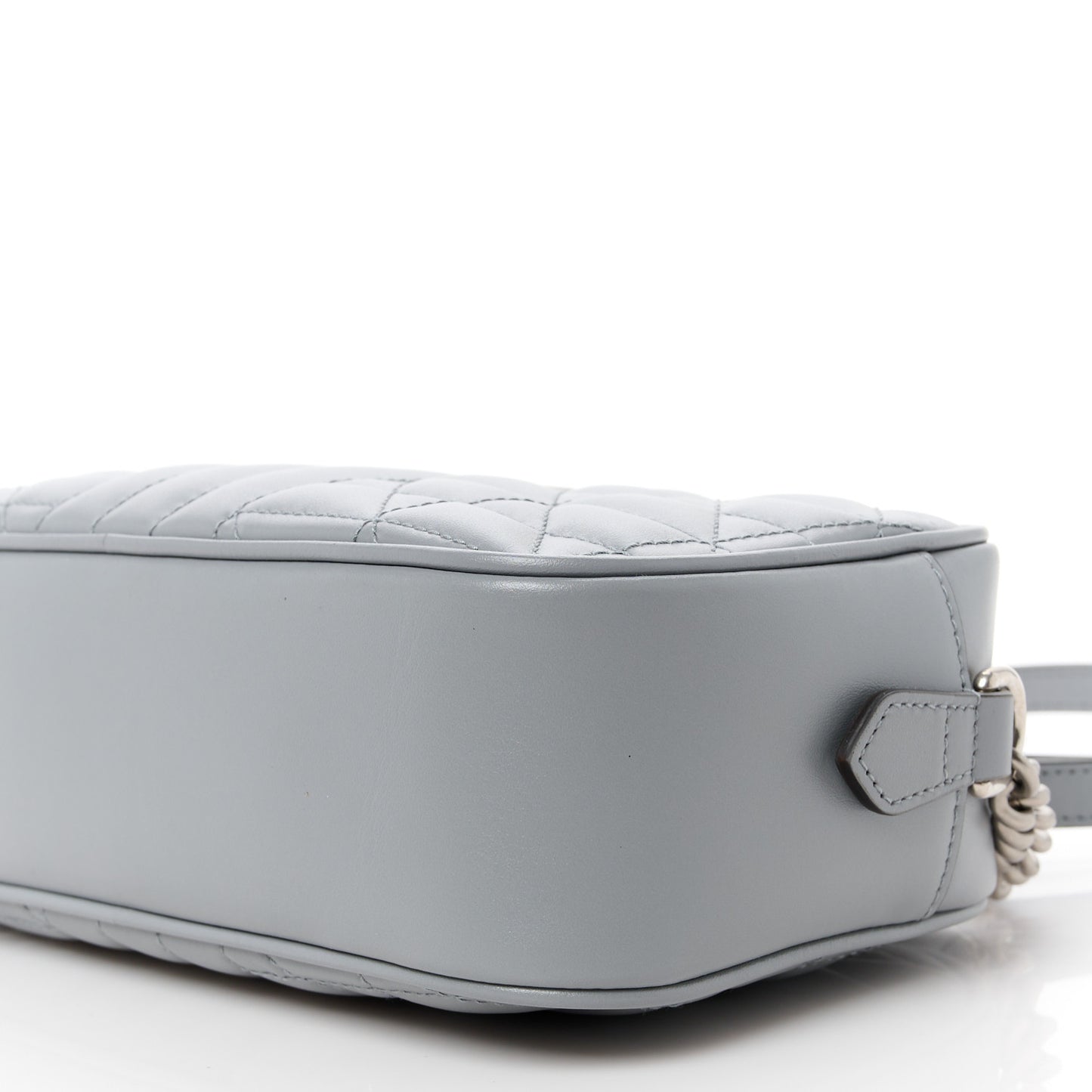 Calfskin Matelasse Aria Small GG Marmont Chain Shoulder Bag Deep Grey
