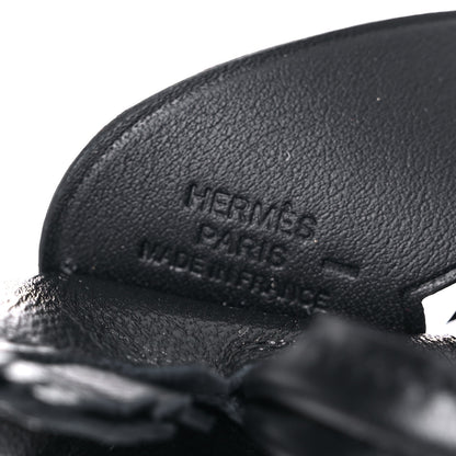 Hermes Milo Lambskin Lizard Touch Grigri Rodeo Pegase Horse Bag Charm PM So Black 3 of 5