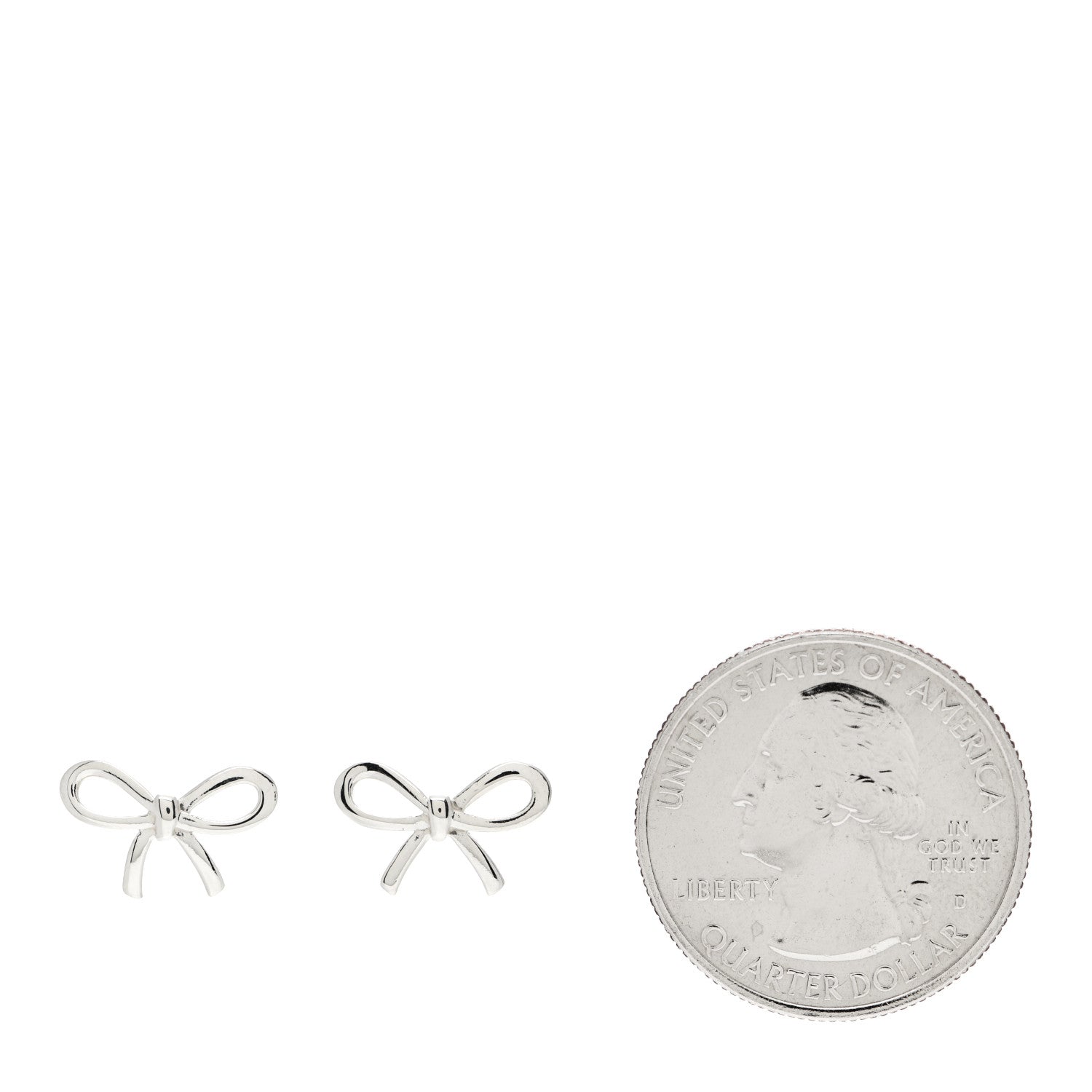 Tiffany Sterling Silver Bow Earrings 2 of 4