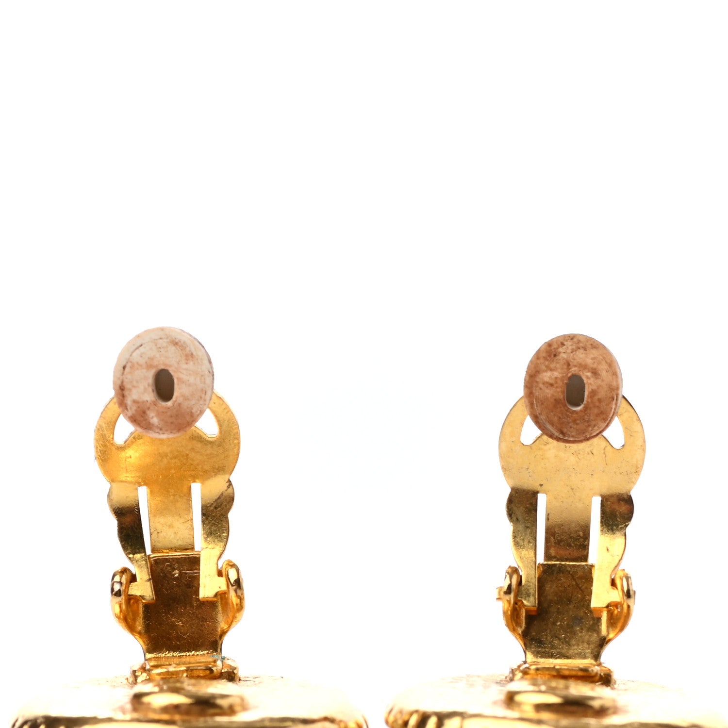 Chanel CC Clip On Earrings Gold 5 of 5