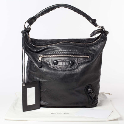 Balenciaga Agneau Giant Brogues Hardware Day Hobo Black 10 of 10