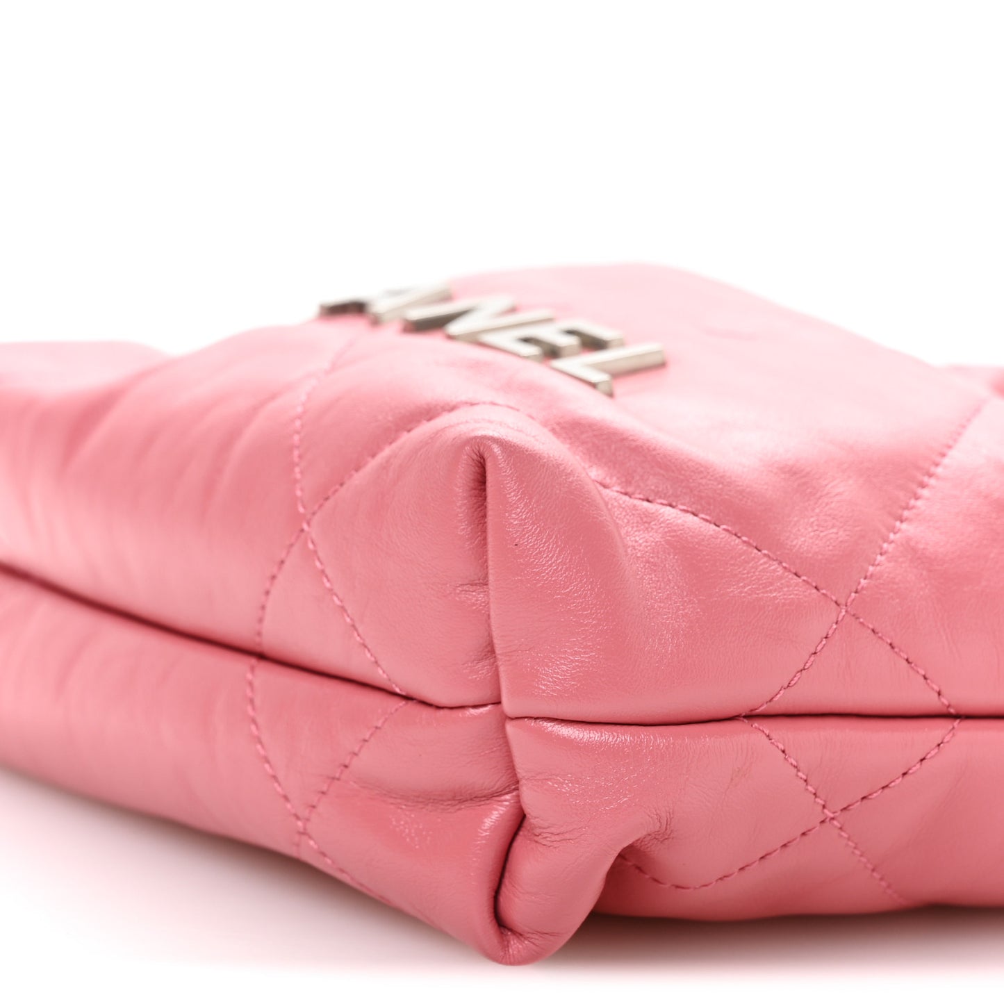 Shiny Calfskin Quilted Mini Chanel 22 Pink