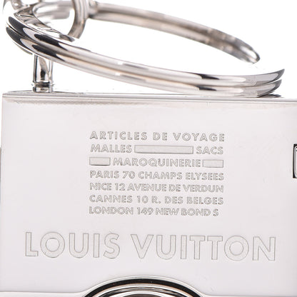 Louis Vuitton Travel Stamp Truck Bag Charm Key Holder Silver 3 of 7