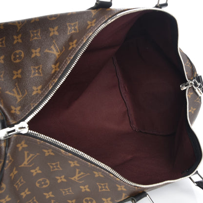 Louis Vuitton Monogram Macassar Keepall Bandouliere 55 6 of 8