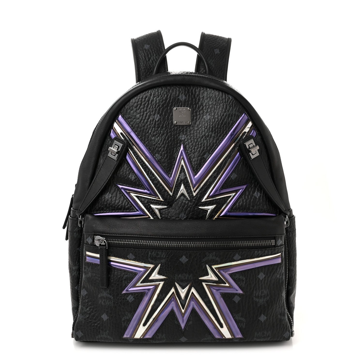 MCM Visetos Dual Stark Cyber Flash Backpack Black 1 of 10