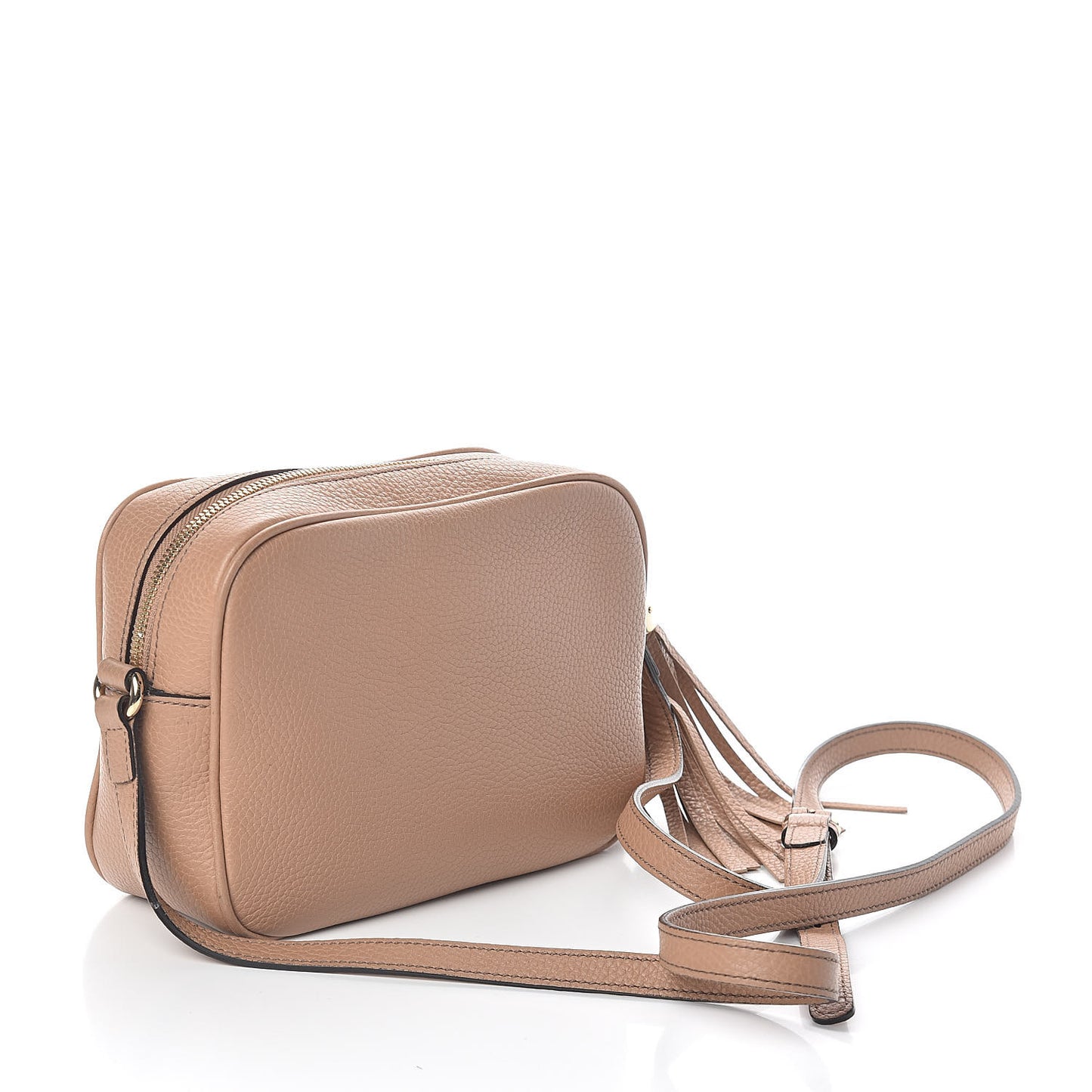 Pebbled Calfskin Small Soho Disco Bag Rose Beige