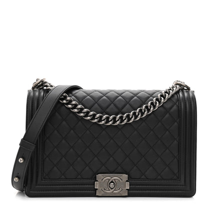 Chanel Calfskin Quilted New Medium Boy Flap Black 1 of 12